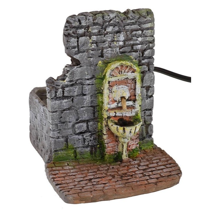 Fontana in resina funzionante per Presepe cm 9x11x12 h