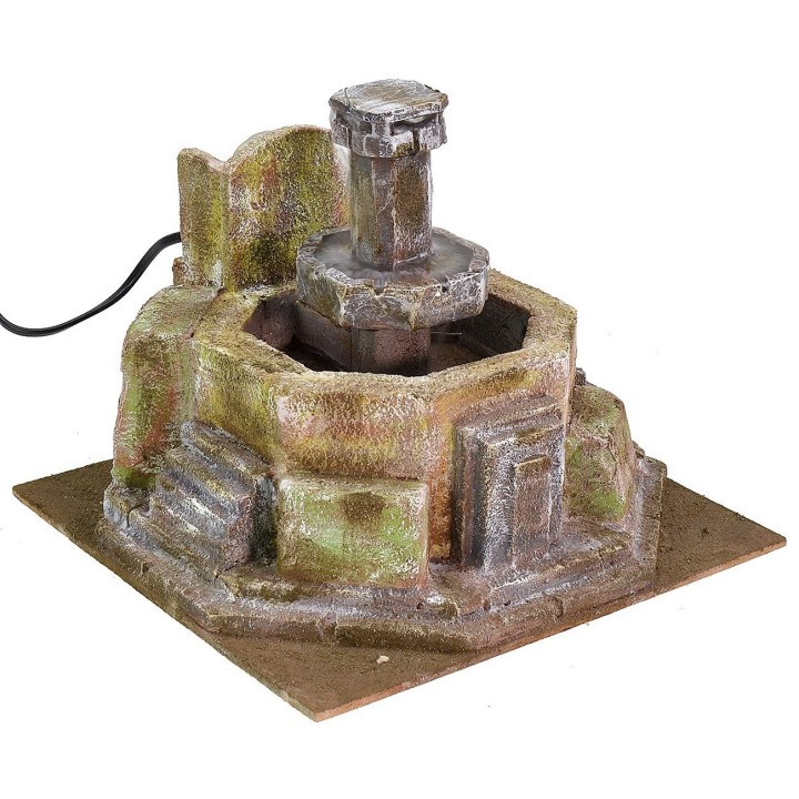 Fuente octogonal de 25x25x19,5 cm de altura para estatuas de