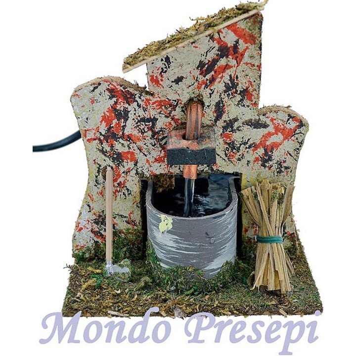 Fontana presepe con acqua in movimento con pompa - Articoli