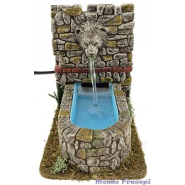 Crib fountain with lion's mouth