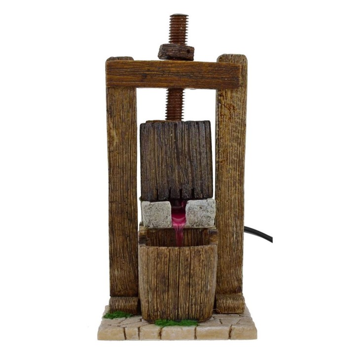 Torchio in resina cm 9x9,5x20 h funzionante per presepe