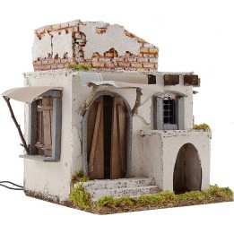 Casa Árabe iluminada cm 25x25x28 h.