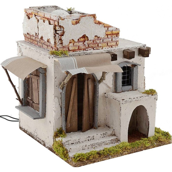 Casa Araba illuminata cm 25x25x28 h.