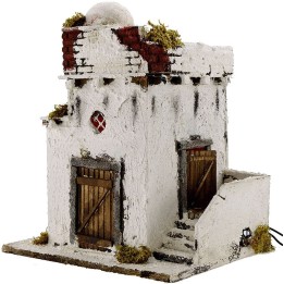 Casa Araba illuminata cm 26x20x30 h.