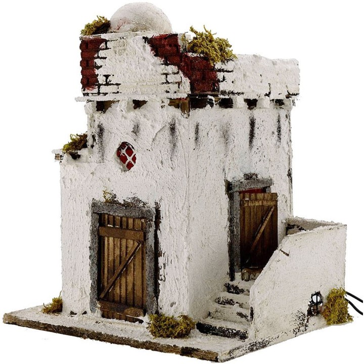 Casa Araba illuminata cm 26x20x30 h.