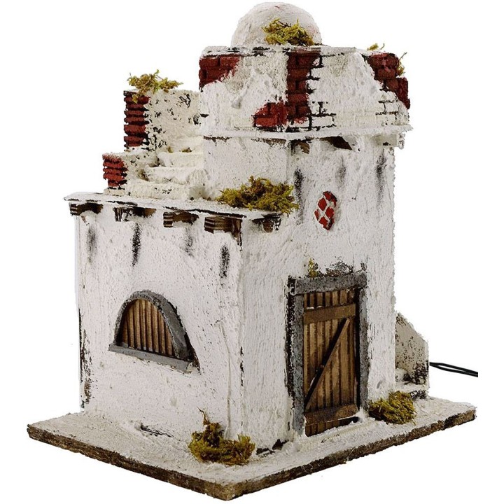 Casa Araba illuminata cm 26x20x30 h.
