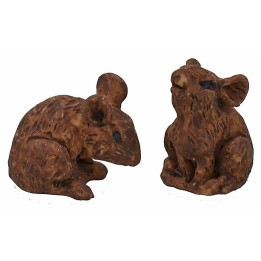 Juego de 2 roedores de resina de 1,3 cm