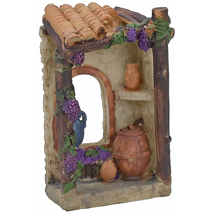 Cantina in resina per presepe cm 7,5x4,7x12,3 h.