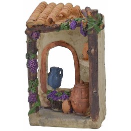 Cellar in resin for creche 7.5x4.7x12.3 h.