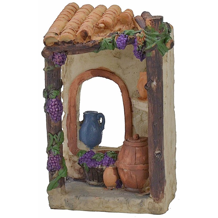 Cellar in resin for creche 7.5x4.7x12.3 h.