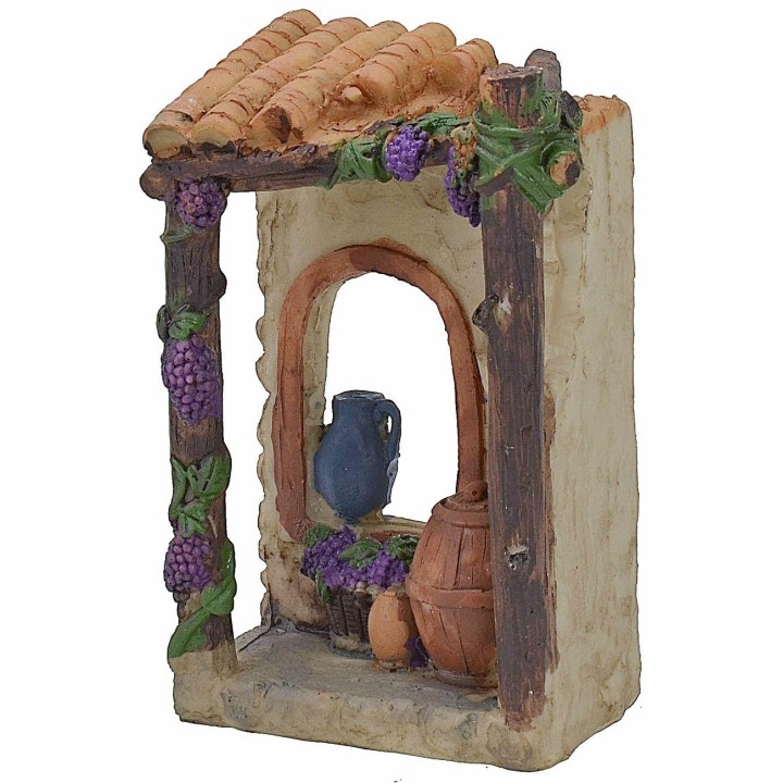 Cantina in resina per presepe cm 7,5x4,7x12,3 h.