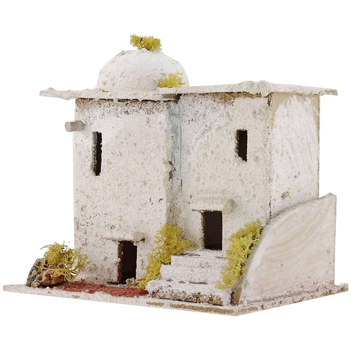House Arabs for presepe with dome and stairs cm 16,5x14x16 h.