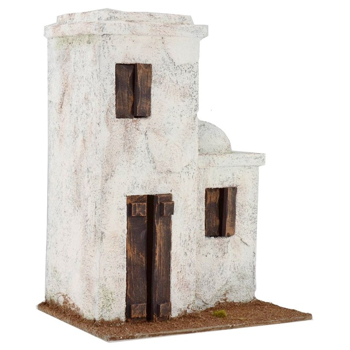 Casa árabe de dos pisos de 20x14,5x26,5 cm h