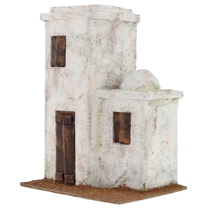 Two-storeys Arab house cm 20x14, 5x26, 5 h