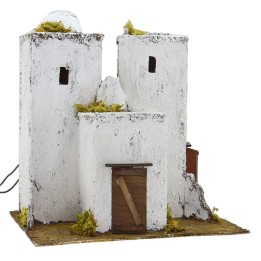 Casa árabe de tres bloques iluminada cm 27x21,5x28 h
