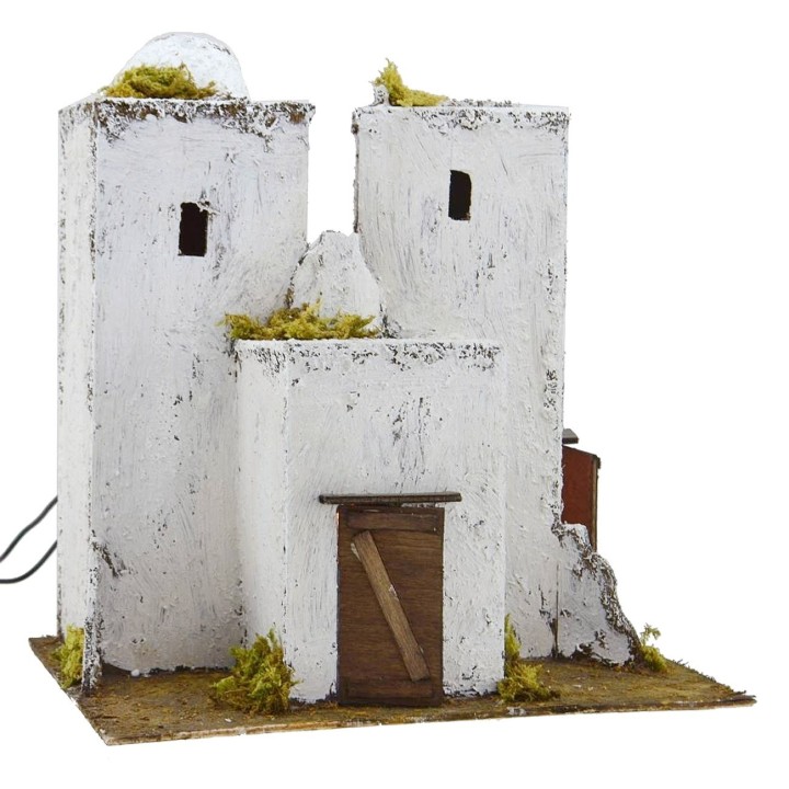 Casa araba a tre blocchi illuminata cm 27x21,5x28 h