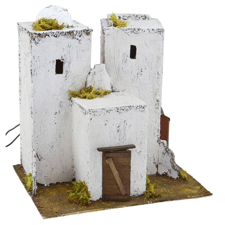 Casa araba a tre blocchi illuminata cm 27x21,5x28 h