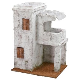 Casa árabe con balcón de 19,5x14,5x27 cm h