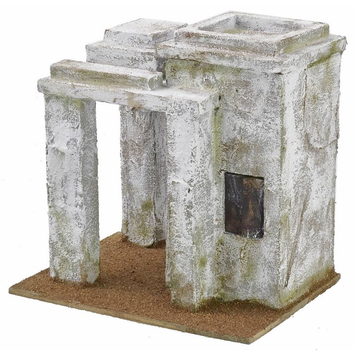 Arab house with veranda cm 19.5x14.5x19.5 h for statues of 10 cm