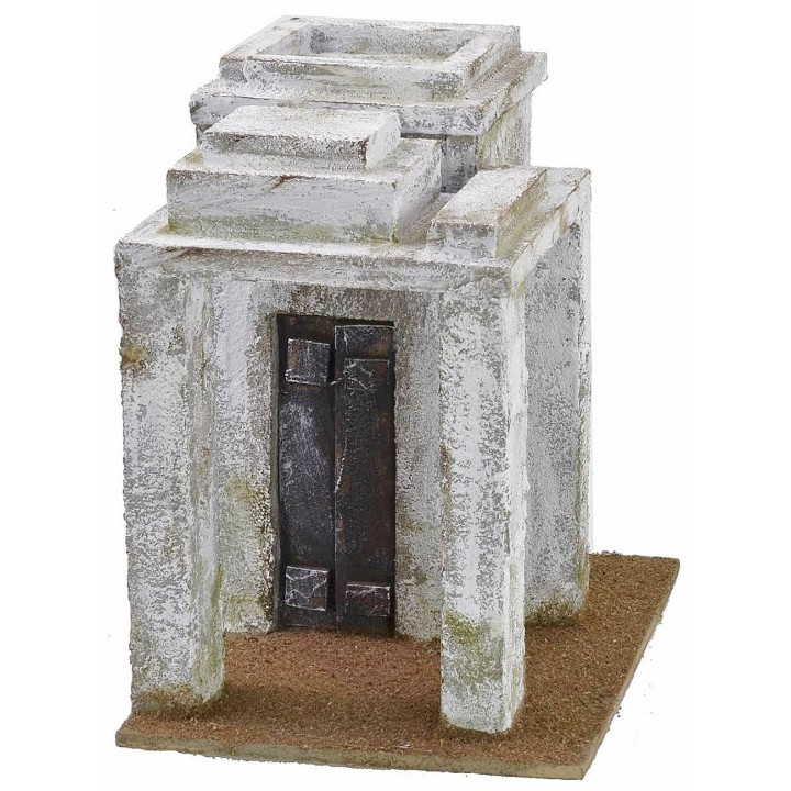 Casa árabe con porche de 19,5x14,5x19,5 cm de altura para
