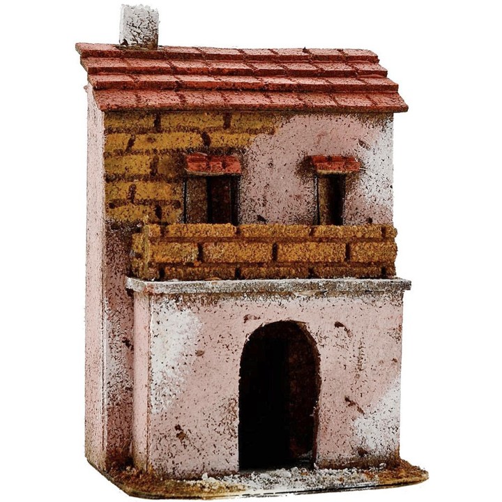 Casa con terrazza cm 12x9x18 h.