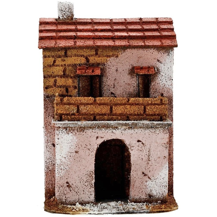 Casa con terrazza cm 12x9x18 h.