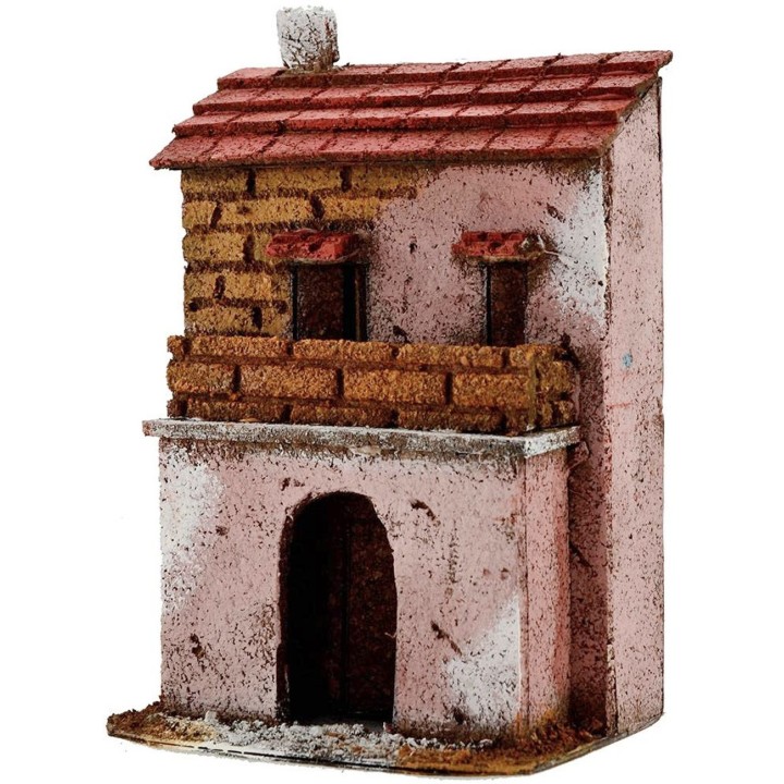 Casa con terrazza cm 12x9x18 h.