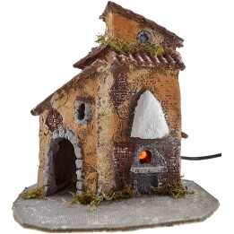 Casa in resina con forno funzionante cm 19x15,5x22 h.