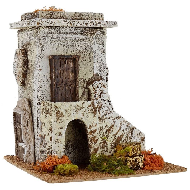 Casa de estilo clásico con tienda efecto piedra de 24x24x26,5