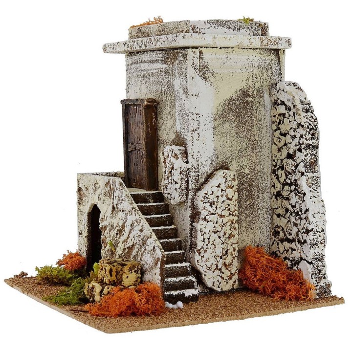 Casa de estilo clásico con tienda efecto piedra de 24x24x26,5