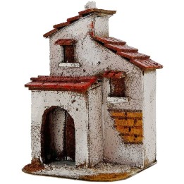 Casa in sughero con porticato cm 10x9,5x15,5 h.