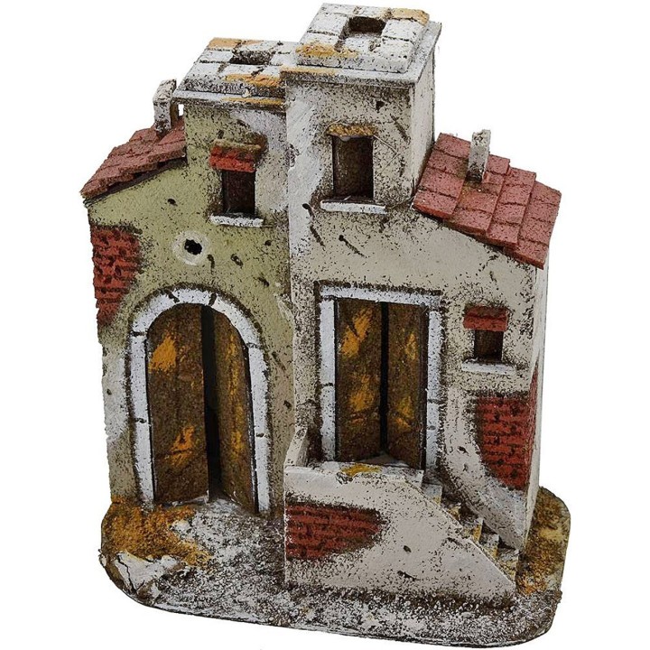Cork house with scale cm 20x12x23 h.
