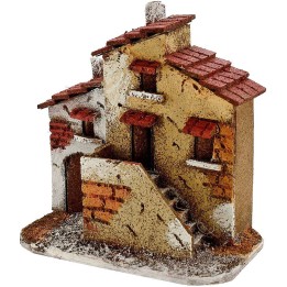 Casa in sughero con scalinata cm 16x9x16 h