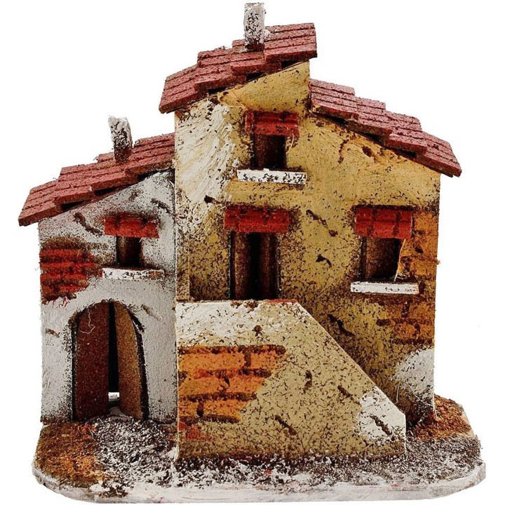 Casa de corcho con escalera de 16x9x16 cm h