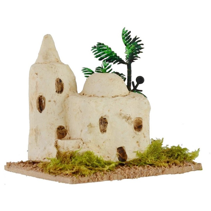 Casa palestinese con palma cm 9,5x6,7x9 h