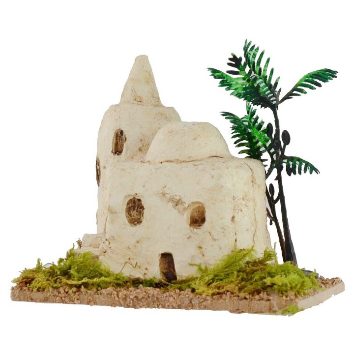 Casa palestina con palma de 9,5x6,7x9 cm h