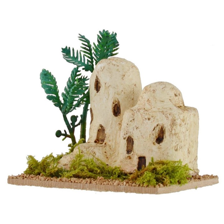 Casa palestinese con scale cm 9,5x7x9 h