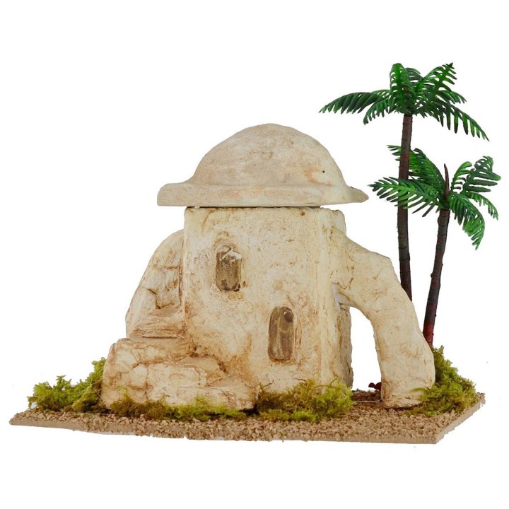 Casa palestinese con scalinata ed arco cm 18x11x15 h