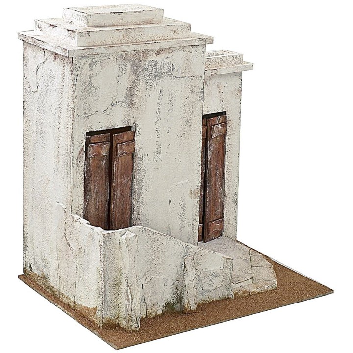 Palestinian house in stuccoed wood cm 38x29x42 h for statues of