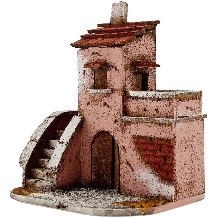 Casa per presepe cm 13x10x16 h.