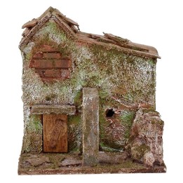 Casa per presepe con arco su più livelli cm 10x9x10,5 h
