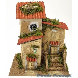 Casa presepe con ripostiglio cm 21x15x25 h. 