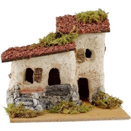 Casa rustica per presepe cm 16x15x12,5 h.
