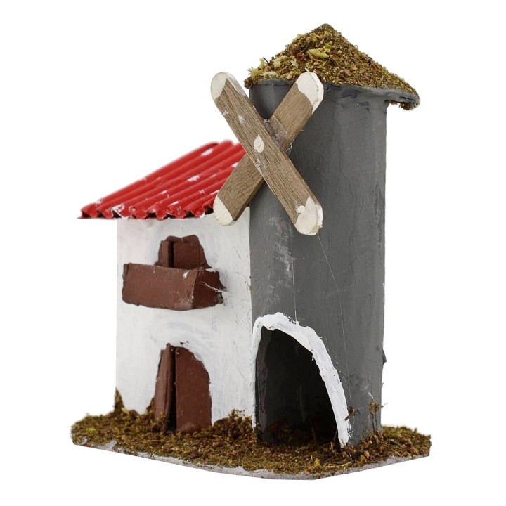 Cascina con silos per presepe cm 12x8x11,5 h