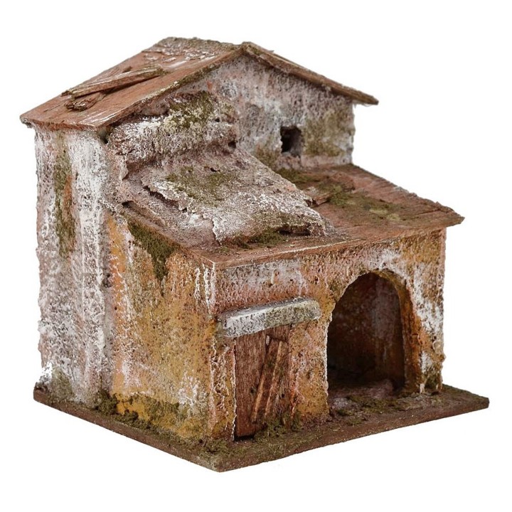 Casita rural para belén de 10x9x11 cm de altura