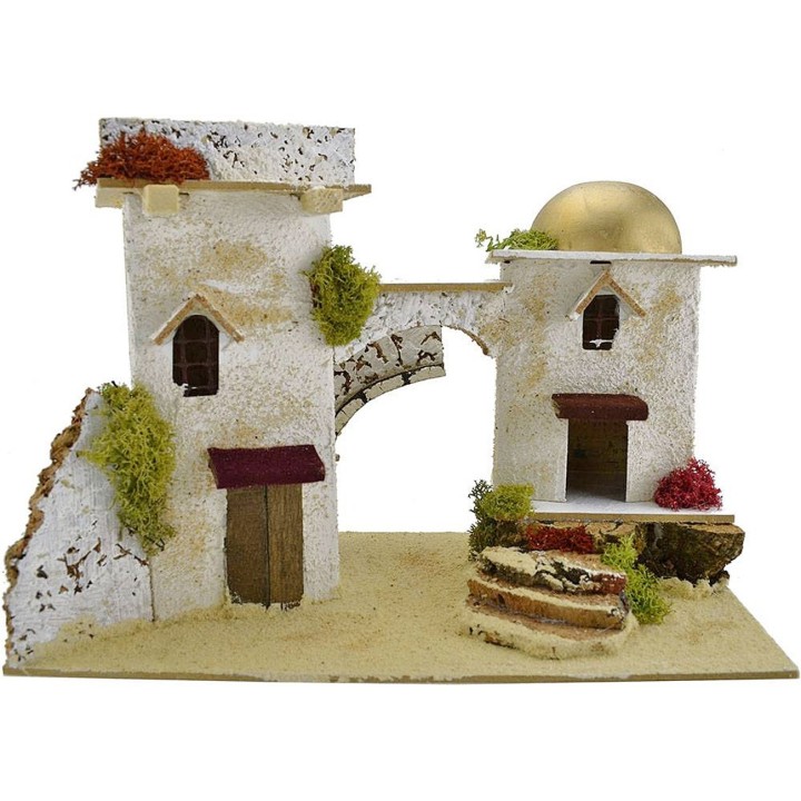 Casas árabes para belén de 28x15x20 cm h.