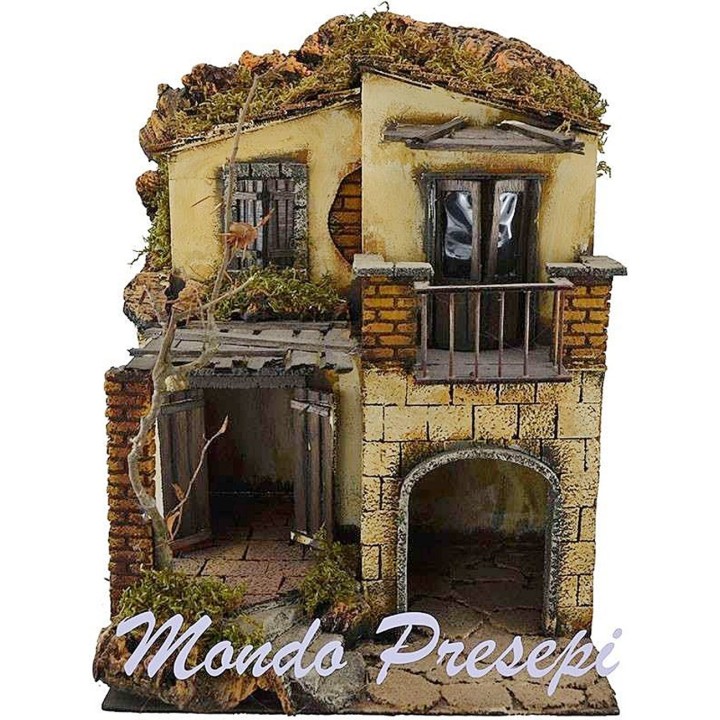 Case Napoletane stile 700 presepe con portone cm 30x25
