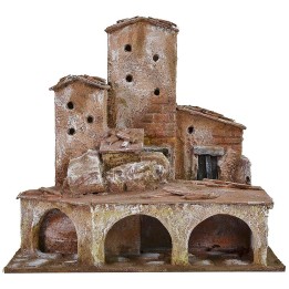Farmhouses with portico cm 22x15x21 h