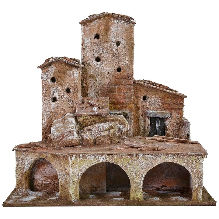 Farmhouses with portico cm 22x15x21 h