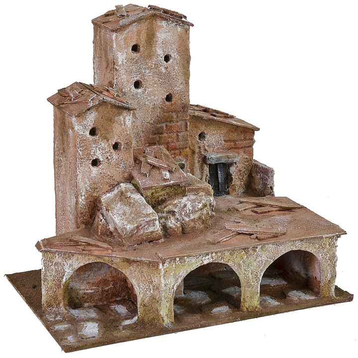 Case coloniche con porticato cm 22x15x21 h